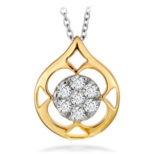0.33 ctw. Copley Pave Pendant Necklace in 18K Yellow Gold w/Platinum