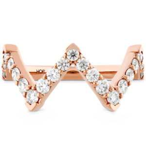 0.7 ctw. Triplicity Pointed Diamond Ring in 18K Rose Gold